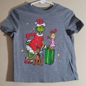 Gray T-Shirt with Grinch and Friends Graphic